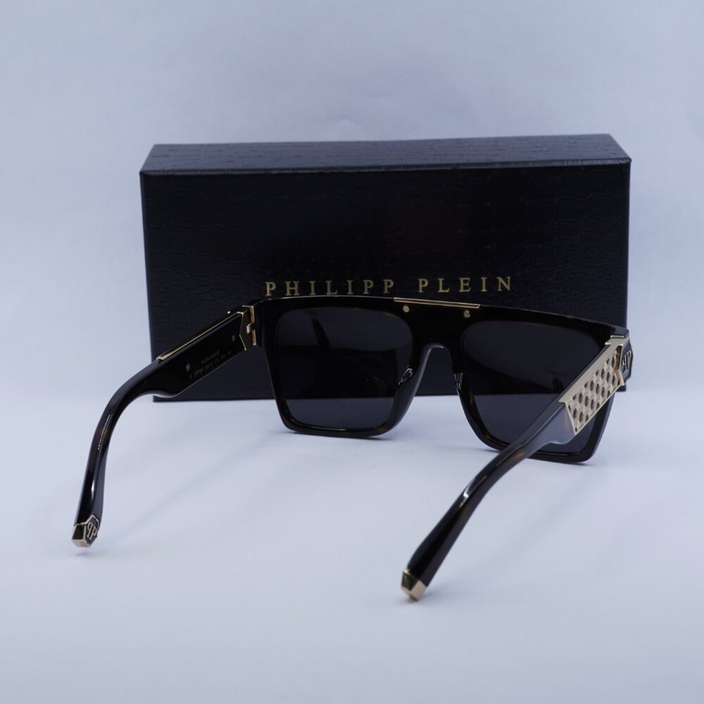 Final Price! Philipp Plein SPP080 0722 Havana/Grey Sunglasses - Picture 12 of 12